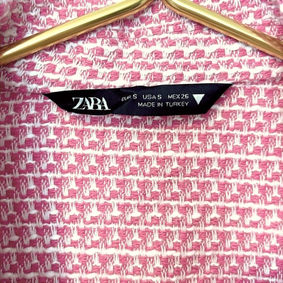 NWOT! Zara Barbie Pink Tweed Cropped Jacket - Picture 10 of 13